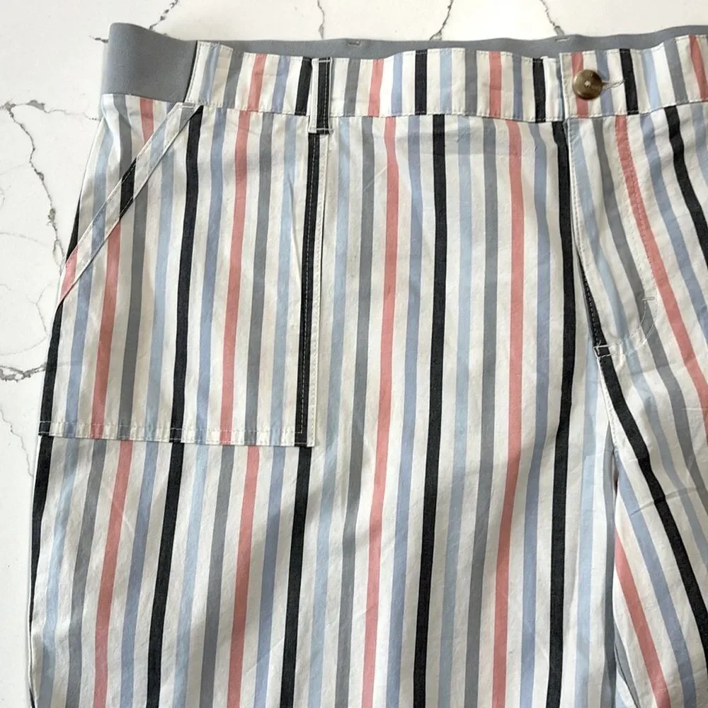 Lee | Women's Plus Size 22M Regular Fit Mid Rise striped Utility Shorts